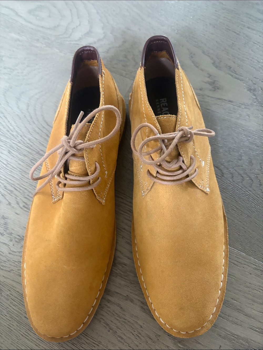 Kenneth Cole Reaction Men's Suede Chukka Boots in Mustard
